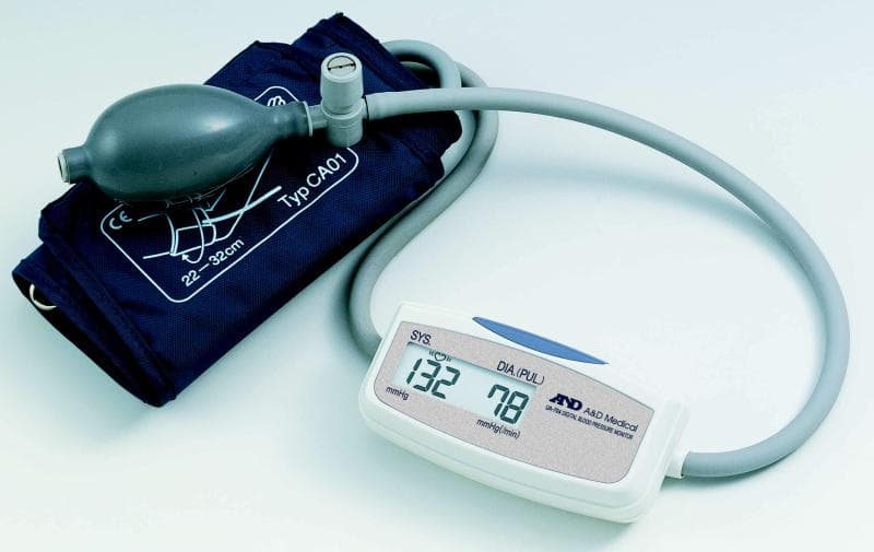 A&D blood pressure monitors digital palm top