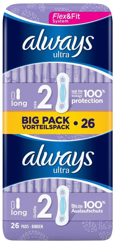 ALWAYS ULTRA sanitary towels long duo non wings  26