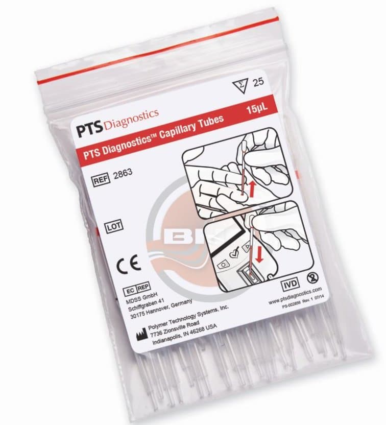 CARDIOCHEK pts capillary tubes 15ul 25