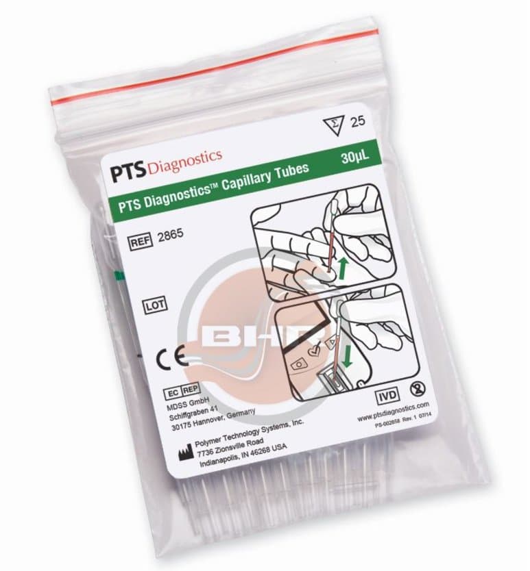 CARDIOCHEK pts capillary tubes 30ul 25