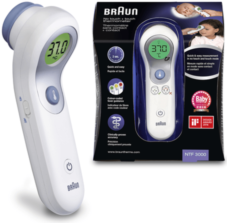 BRAUN thermometers no touch + forehead