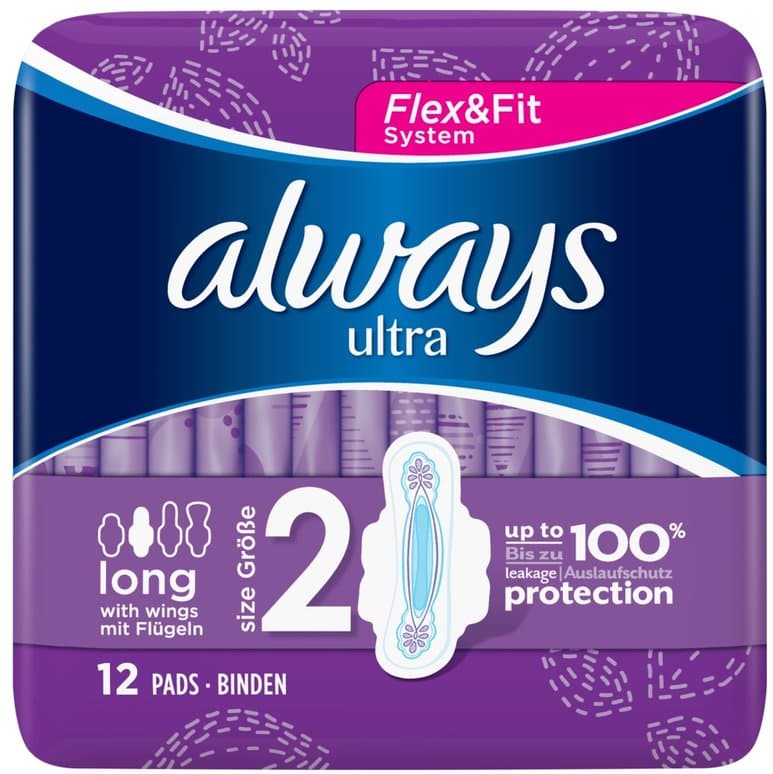 ALWAYS ULTRA sanitary towels pads long plus  12
