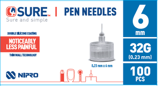 4SURE pen needles 6mm/32G 100