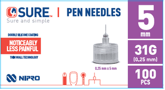 4SURE pen needles 5mm/31G 100
