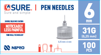 4SURE pen needles 6mm/31G 100
