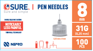 4SURE pen needles 8mm/31G 100