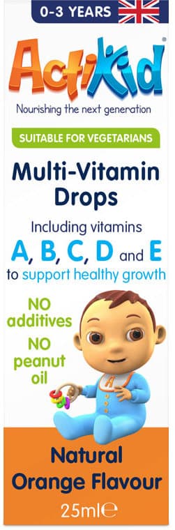 ACTIKID drops multi-vitamin with orange flavour 25ml