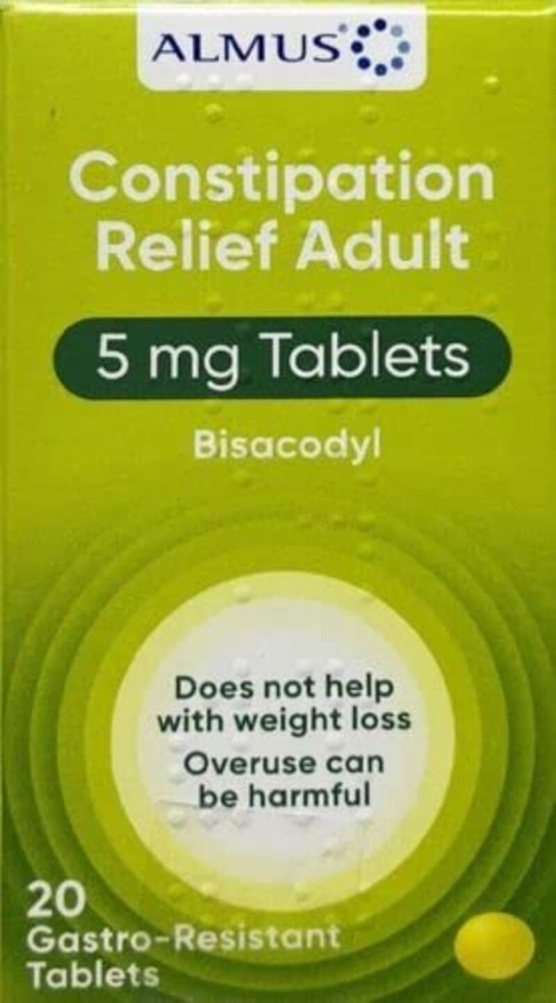 ALMUS constipation relief tablets for adults 5mg  20