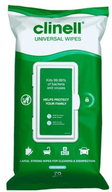 CLINELL wipes cleaning & disinfecting universal  70