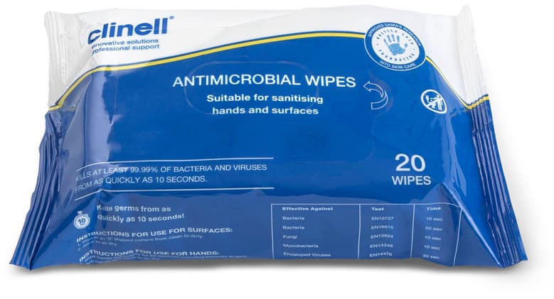 CLINELL wipes antimicrobial  20