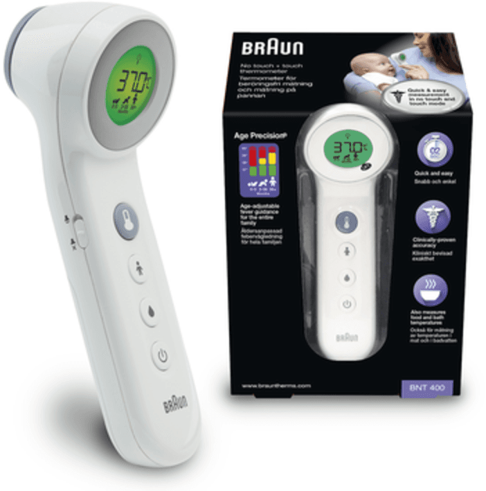 BRAUN thermometers no touch + touch