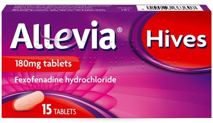 ALLEVIA HIVES tablets 180mg  15