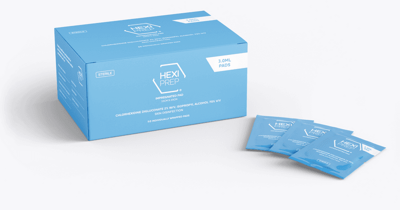 CLINELL wipes hexiprep sachets 2% 3ml 50