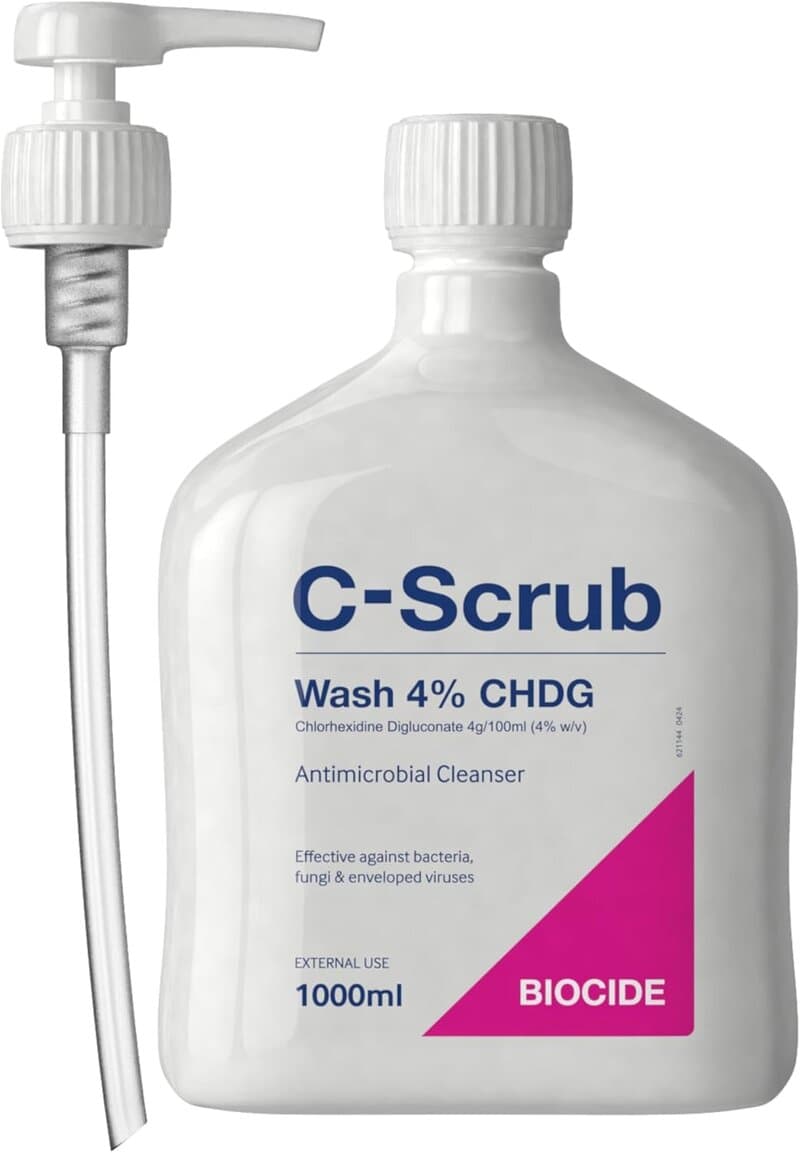 C SCRUB chlorhexidine digluconate 4% antimicrobial wash 1000ml
