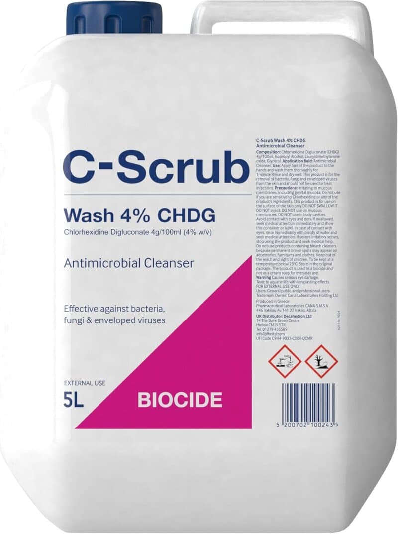 C SCRUB chlorhexidine digluconate 4% antimicrobial wash 5000ml